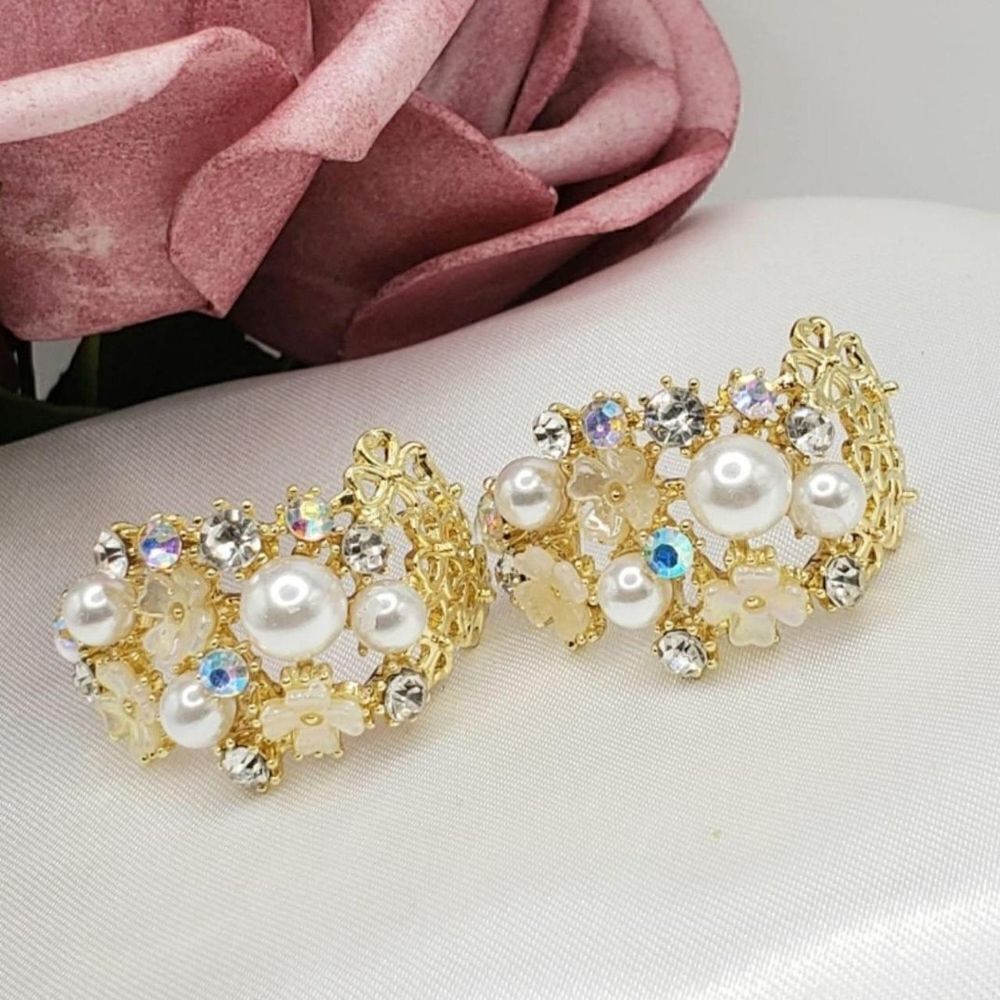 2/$20 Brand New Gold Pearl Style Earrings